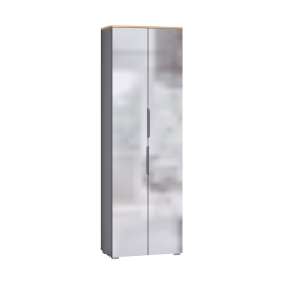 Шкаф для одежды Октава 13.338, серый графит, дуб золотой крафт