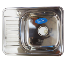 Мойка врез 50х65 (0,6) прав, с сифоном