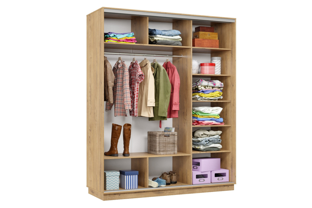 Шкафы-купе 3-х дверные, Шкаф-купе Премьер Лайт 22 (08;05;08) трехдверный