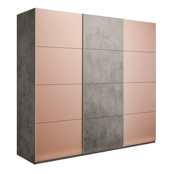 Шкафы-купе 3-х дверные, Шкаф-купе Эста 3-х дверный ДСП/Стекла пудра/Доводчик 300х66х240