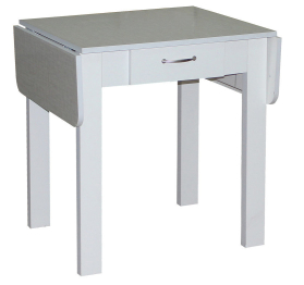 Стол обед раскладной с ящиком № 4  (пластик альфа)