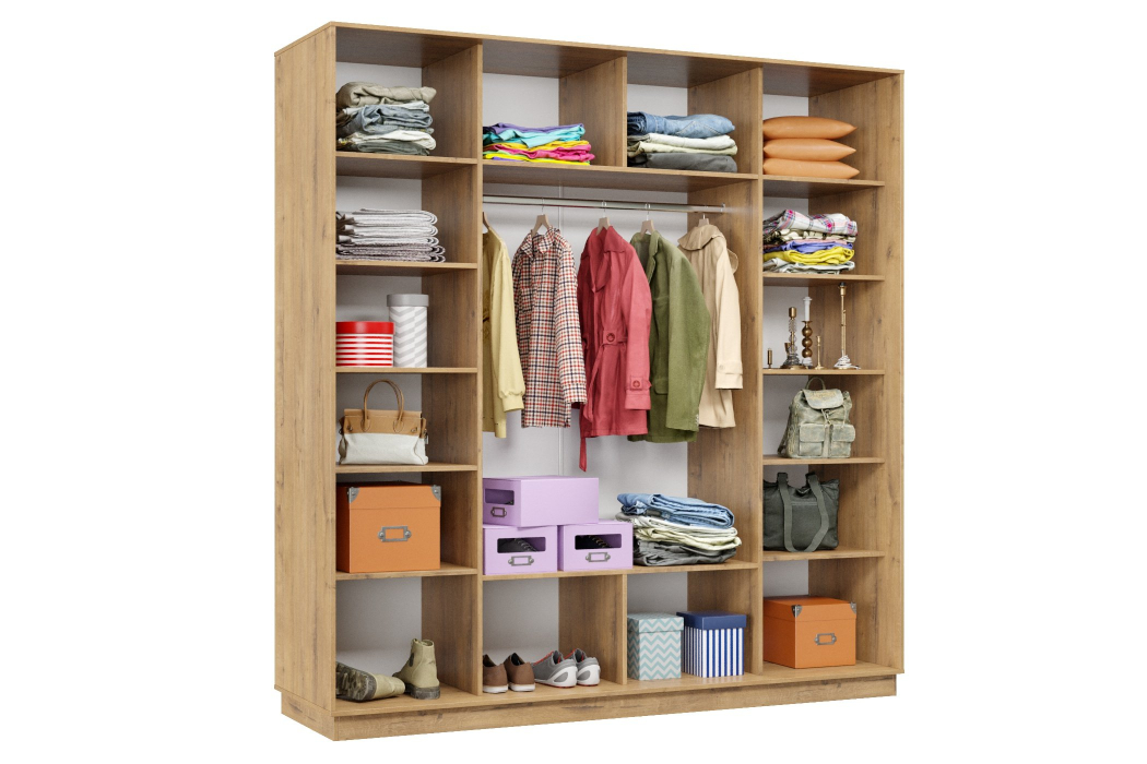 Шкафы-купе 3-х дверные, Шкаф-купе Премьер 36  (01РБ;01РБ;01РБ) фасады ромб белый/трёхдверный/Профиль чёрный муар