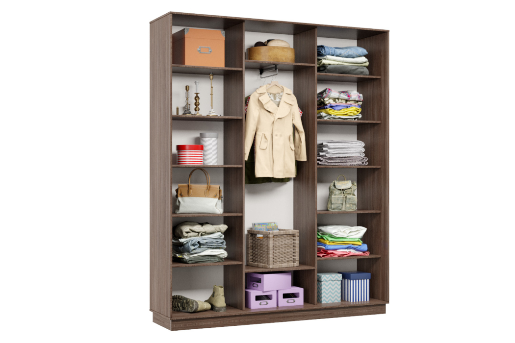 Шкафы-купе 3-х дверные, Шкаф-купе Премьер Лайт 29 (08;11;08) трехдверный