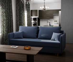 Прямой диван Комфорта,еврокнижка,велюр