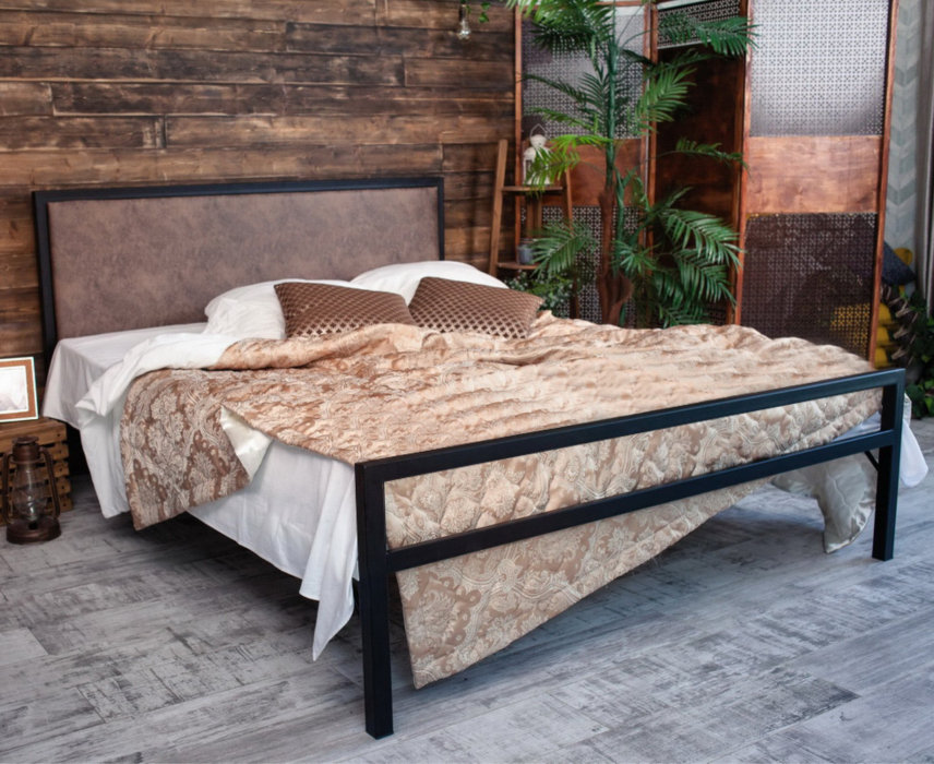 Кровати 160х200, Кровать в стиле лофт Лоренцо 1.6 (Черный)