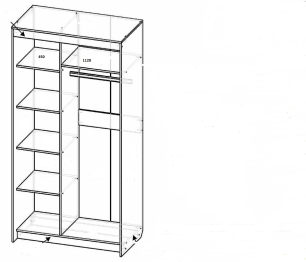 Шкаф-купе шк-20 трёхдверный