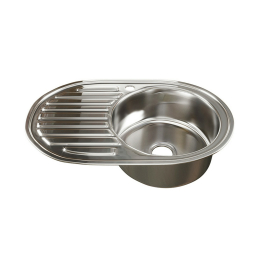 Мойка овал 50х77 (0,8) прав, с сифоном