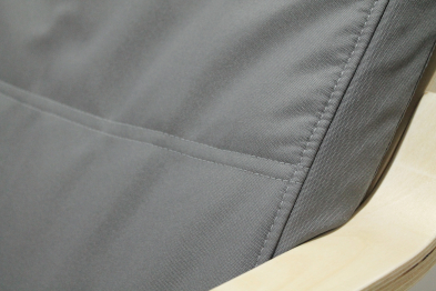 Кресло Эльба (Чехол с подголовником) Натурал — темносерый