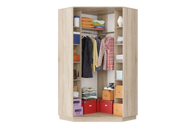 Шкаф-купе Премьер Лайт 71 угловой (05;05) двухдверный
