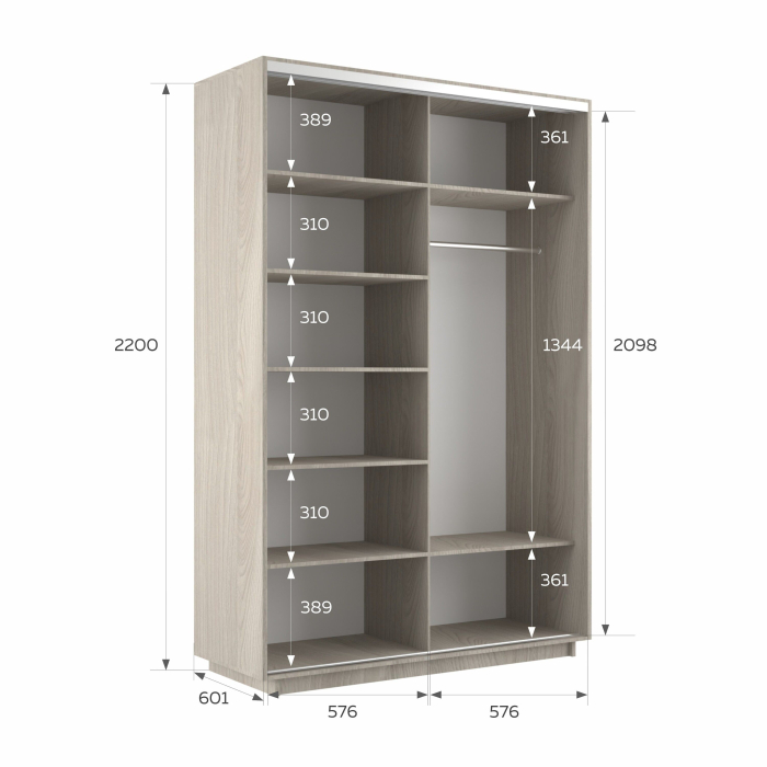 Шкафы-купе 2-х дверные, Шкаф-купе Экспресс 2-х дверный Фотопечать Квадрат Стекла 120х60х220