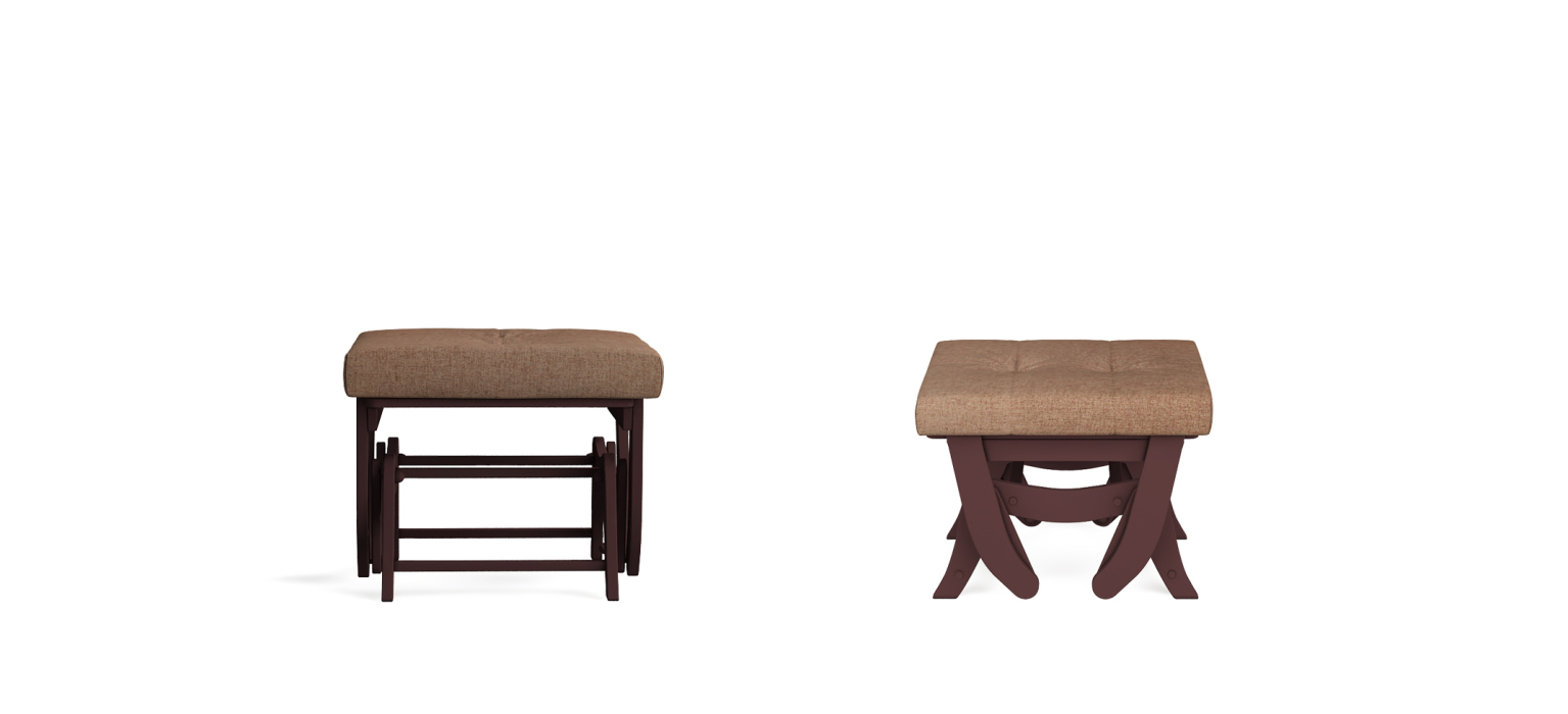 , Пуф-качалка Капрера Темный орех — коричневый