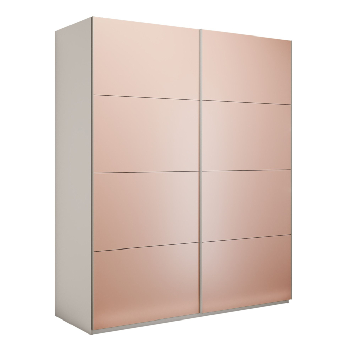 Шкафы-купе 2-х дверные, Шкаф-купе Эста 2-х дверный Стекла пудра/Доводчик 160х66х240
