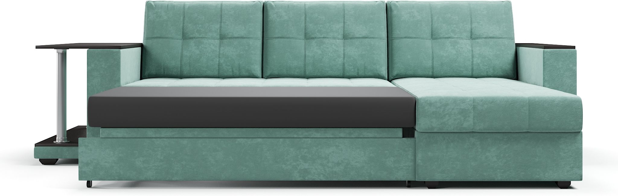 Диваны угловые, Диван-кровать угловой со столом Атланта Классик 145, велюр