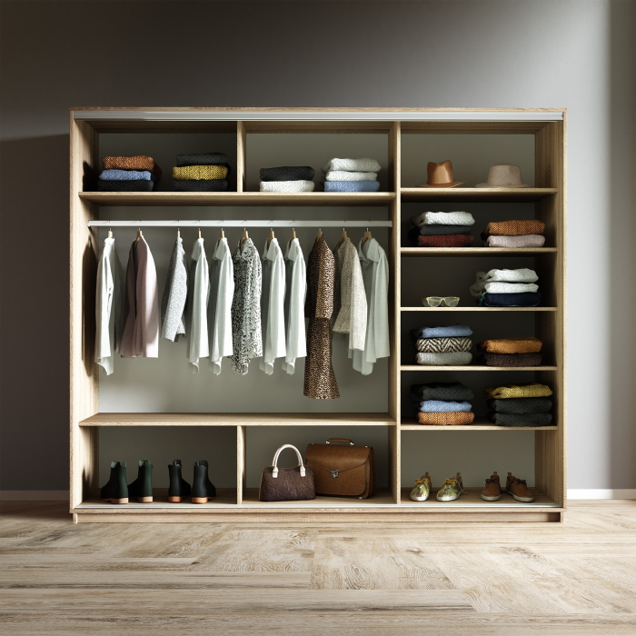 Шкафы-купе 3-х дверные, Шкаф-купе Экспресс 3-х дверный Фотопечать Калейдоскоп Стекла 210х60х240