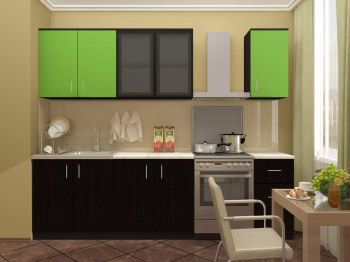Кухня ЛДСП Венге/Лайм 2.0 м