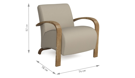 Кресло Риччи Светлый орех — бежевый