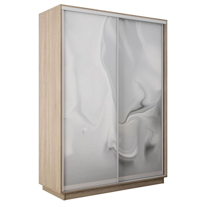 Шкафы-купе 2-х дверные, Шкаф-купе Экспресс 2-х дверный Фотопечать Шелк Стекла 120х45х240