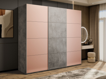 Шкаф-купе Эста 3-х дверный ДСП/Стекла пудра/Доводчик 300х66х240