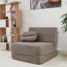 Бескаркасное кресло-кровать Клиффорд 900*950мм  велюр