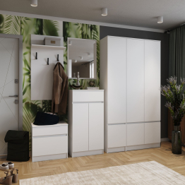 Прихожая Мэнкс вешалка с тумбой и мягким сиденьем