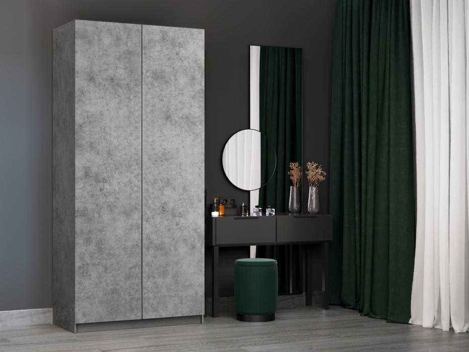 Шкафы двухстворчатые, Шкаф распашной Локер 2-х дверный с полками и 1 модулем