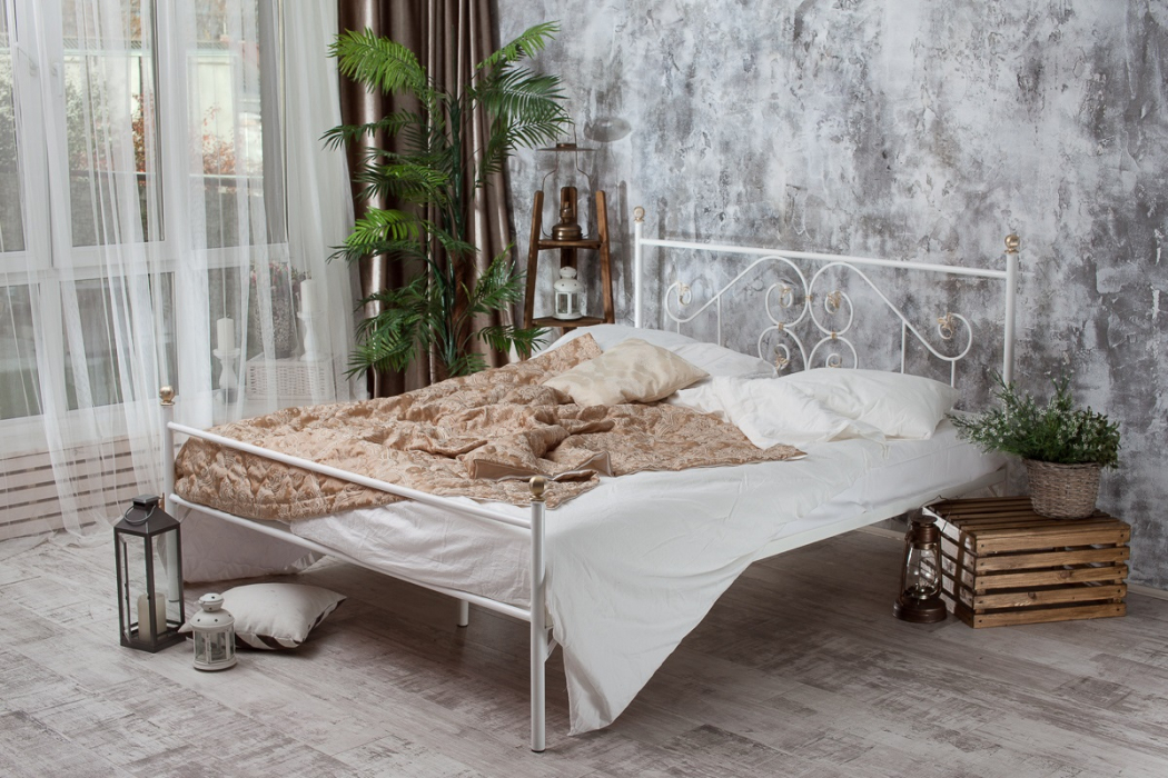 Кованые кровати, Кованая кровать Камелия 1.6 с одной спинкой