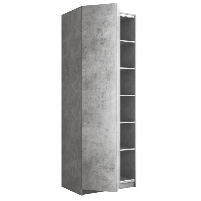 Шкафы распашные, Шкаф складной Е1 Локер ("Гармошка" с системой Push to Move/Левый)81х52.5х220 см, с полками