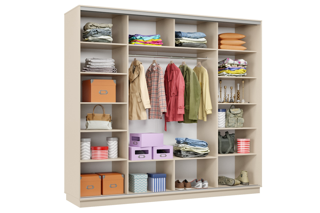 Шкафы-купе 3-х дверные, Шкаф-купе Премьер Лайт 58 (05;05;05) трехдверный