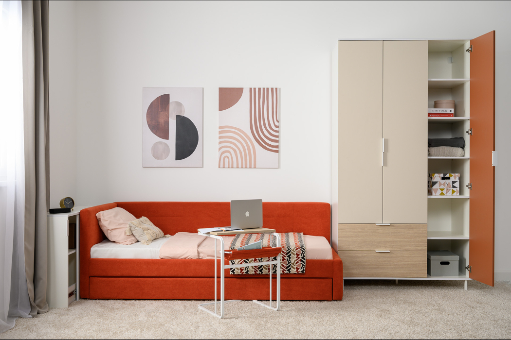 Для одежды, Шкаф Марвэл 16.317.03, белый, сатин, плэйн, безмолвная пустыня