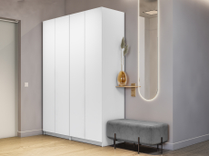 Шкафы распашные, Распашной шкаф Локер 800+800 с ящиками и полками справа