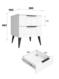 Тумба прикроватная Контемпо КТ-04