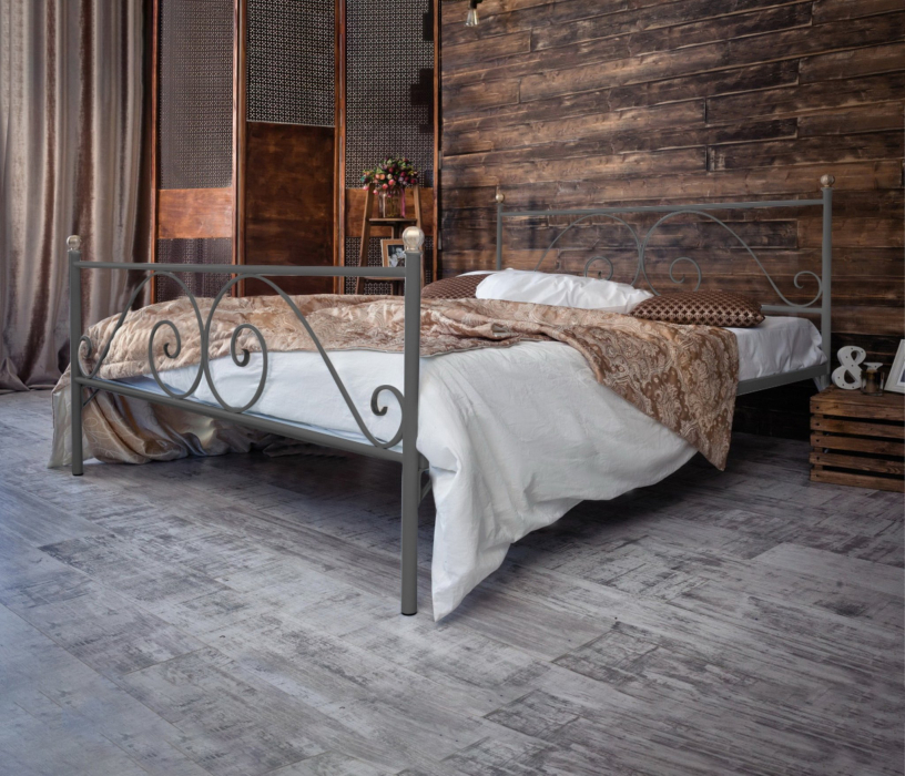 Кованые кровати, Кованая кровать Анталия 1.6 с двумя спинками