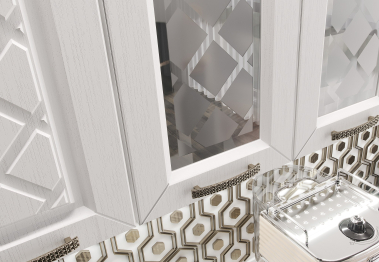 Кухня Агава 1,6 м Акация Белая/Моренга МДФ