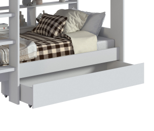 Кровать Терра СБ-2965 с основанием и матрасом Эко 90х200, белый