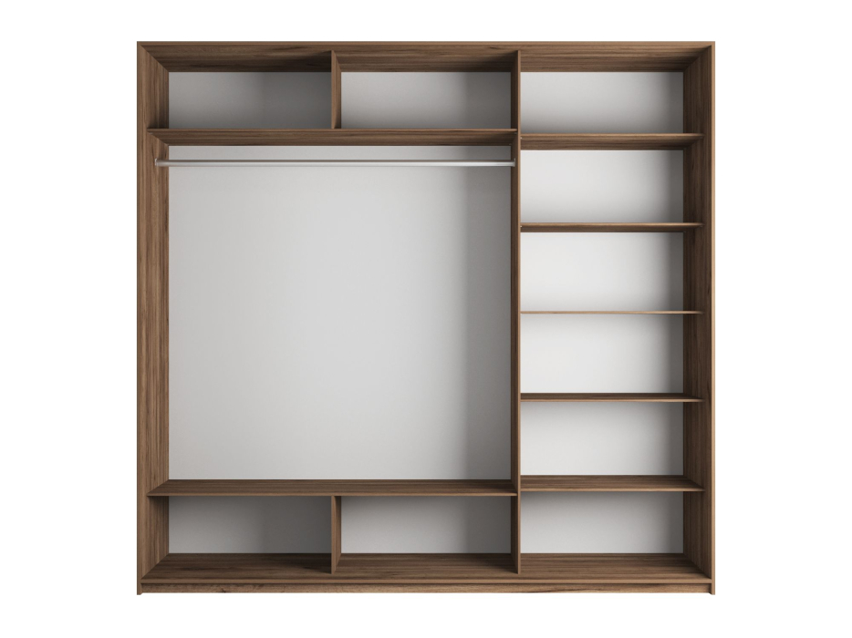 Шкафы-купе 3-х дверные, Шкаф-купе Прайм 3-х дверный ДСП/Стекло белое/Доводчики 180х57х230