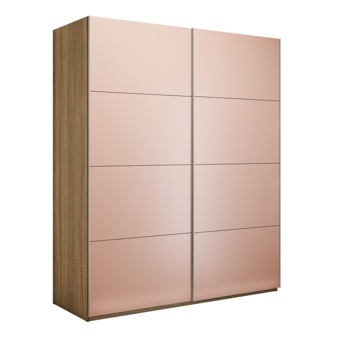 Шкафы-купе 2-х дверные, Шкаф-купе Эста 2-х дверный Стекла пудра/Доводчик 180х66х240