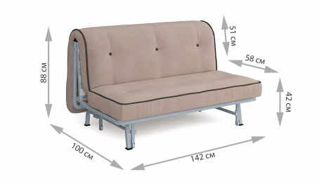 Диван-кровать Вилли Сканди бежевый