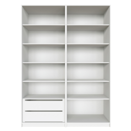 Шкаф распашной Е1 Локер 162х52.5х220 см,с двумя комплектами полок и модулем