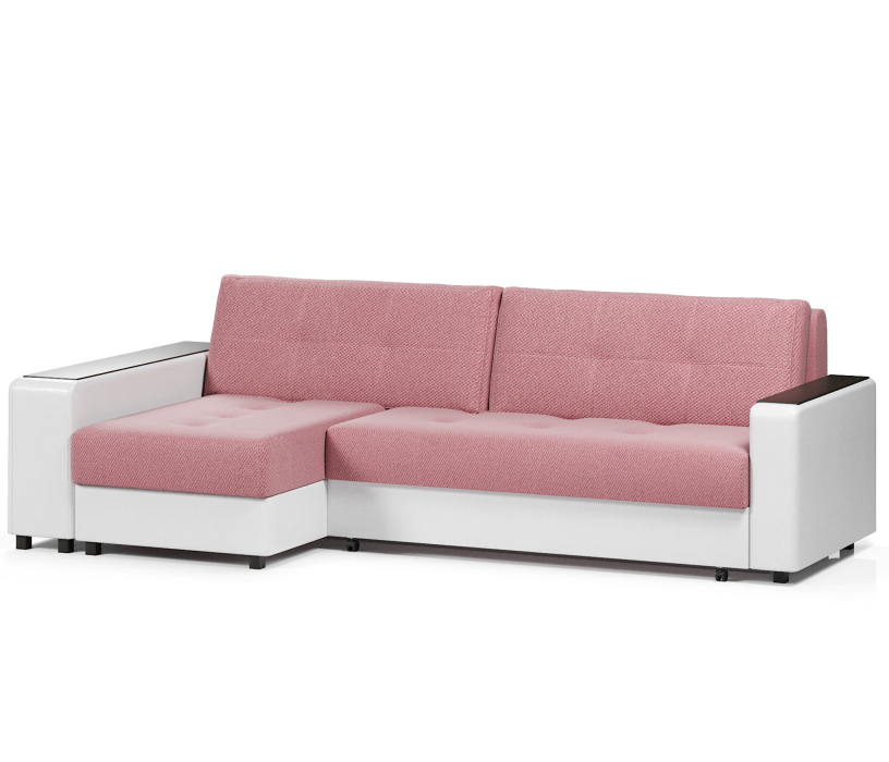 Диваны угловые в гостиную, Диван-кровать угловой Атланта 2 еврокнижка,велюр+экокожа