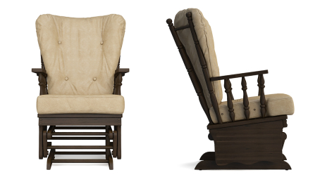 Кресло-качалка Джильо Дуб темный — бежевый