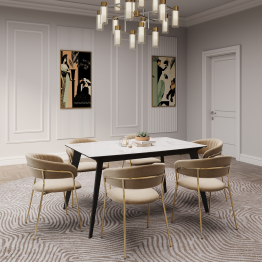 Комплект стульев Whispered Fusion, золотой (Комплект 2 шт)