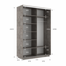 Шкаф-купе Экспресс 2-х дверный Фотопечать Шелк Стекла 140х60х240