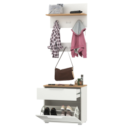 Тумба для обуви с вешалкой и с вешалкой с полкой Октава
