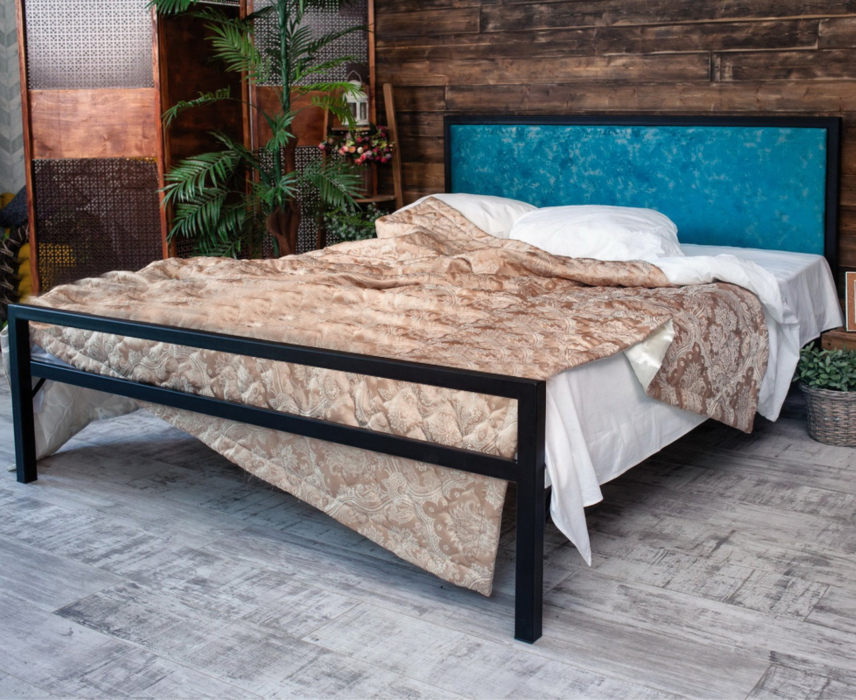 Кровати 160х200, Кровать в стиле лофт Лоренцо 1.6 (Черный)