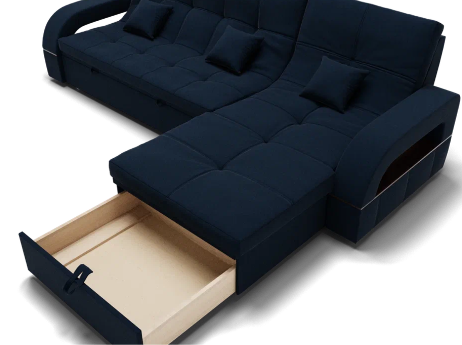 Диваны с ящиком для белья, Модульный диван Майами-2,микровелюр,антивандальная и водостойкая ткань,венеция