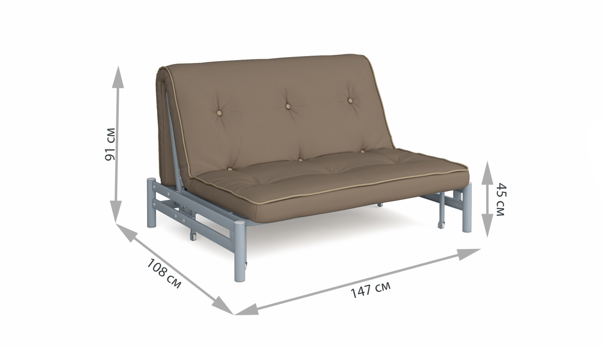 Большие диваны, Диван-кровать Роджер Сканди коричневый