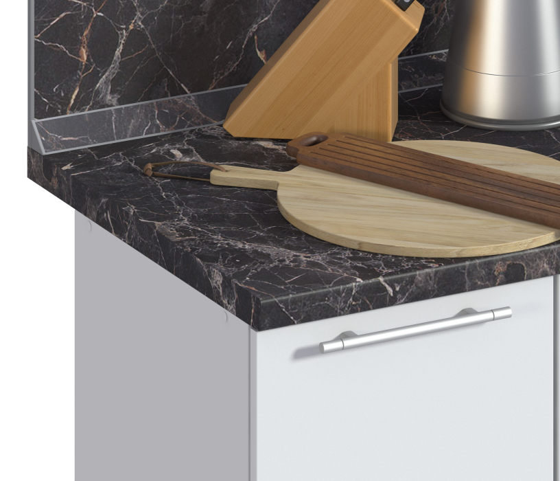 Столешницы, Столешница 38*3050*600 Мрамор марквина черный глянец