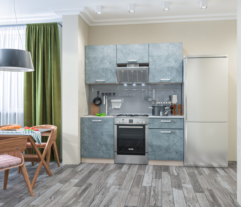 Кухонные гарнитуры, Кухонный гарнитур Регина 1,8м (Лофт) Бетон