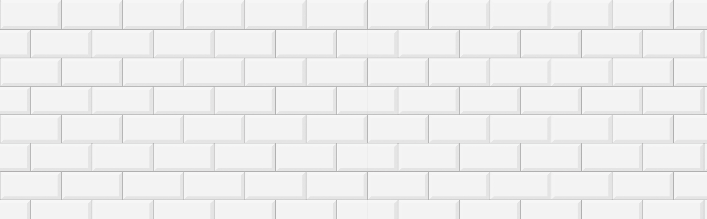 Стеновые панели из АБС-пластика, Кухонный фартук Белая плитка 3000x600x1.5 мм глянец