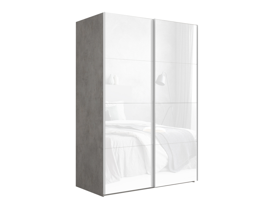 Шкафы-купе 2-х дверные, Шкаф-купе Эста Стекло белое+Стекло белое 200х66х240